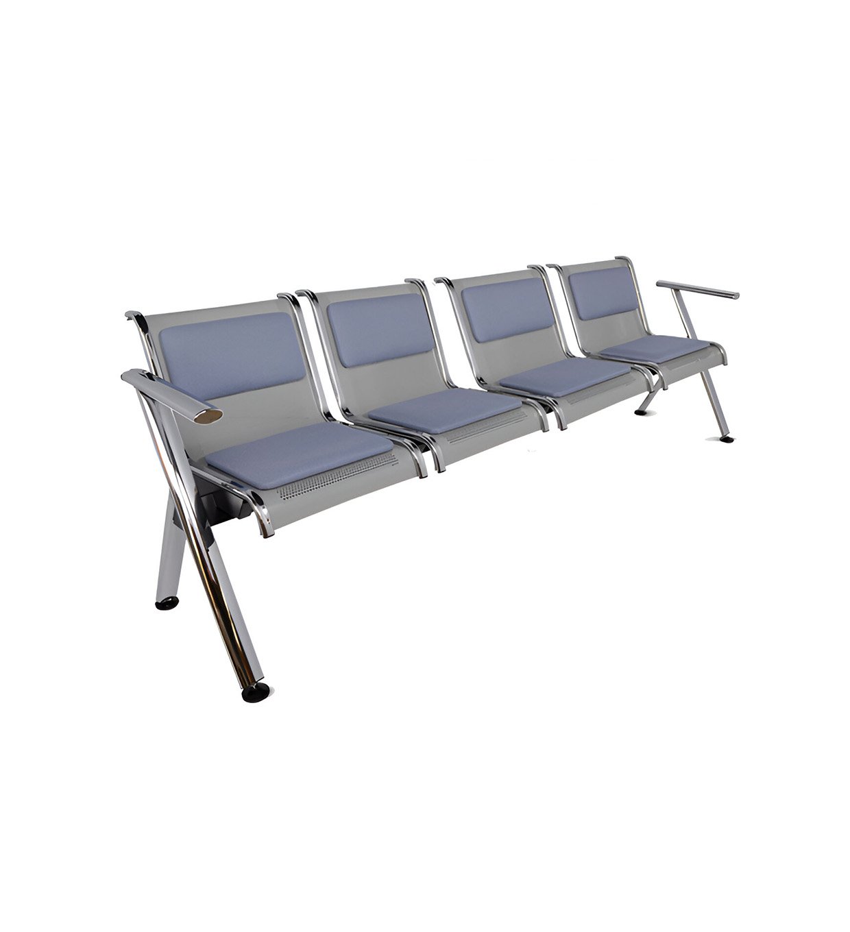 Banca Steel Tapizada 4 Plazas