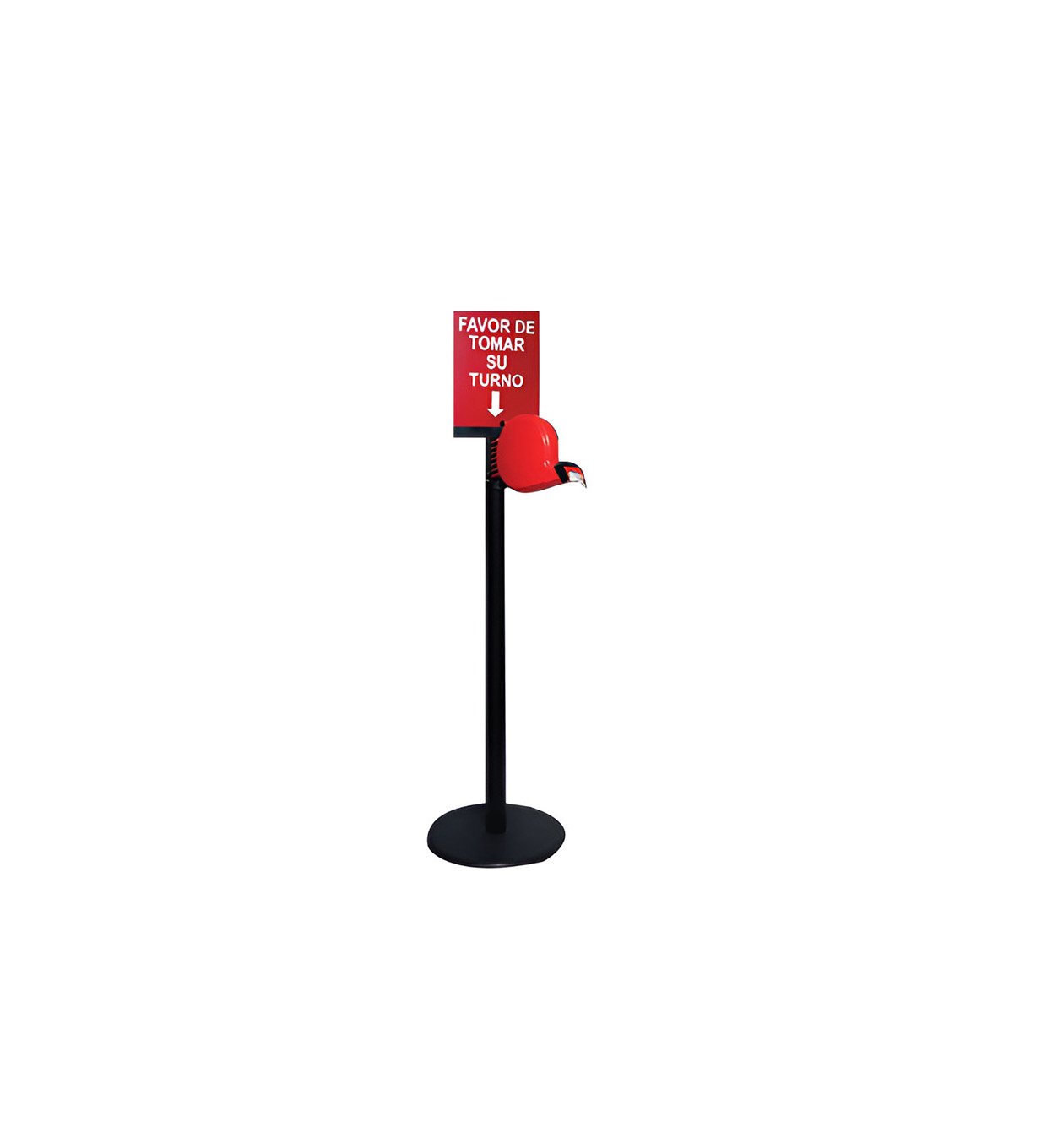 Poste Dispensador de Boletos con letrero