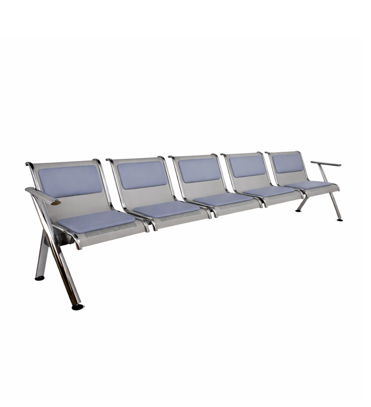 Banca Steel Tapizada 5 Plazas